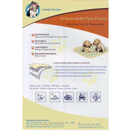 Washable Paw Print Pee Pads